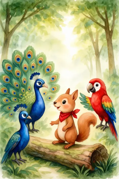 Nussi und die bunten Vögel